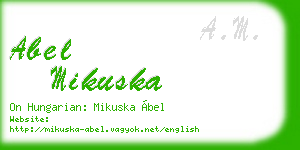 abel mikuska business card